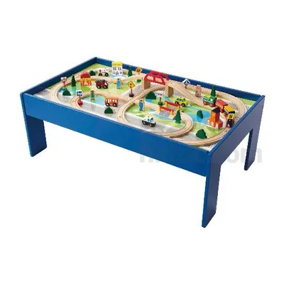 80pcs Wooden Train Set