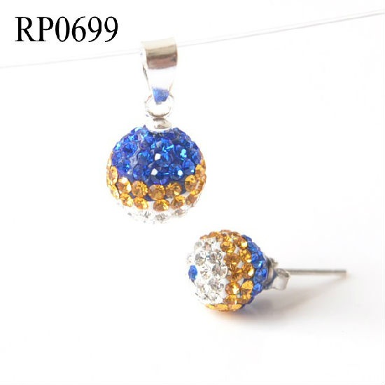 Rhinestone Burst Stud Earrings - Silver