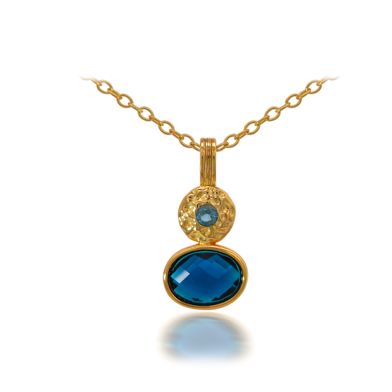 925 silver necklace with color crystal stones | 项链| 服装及