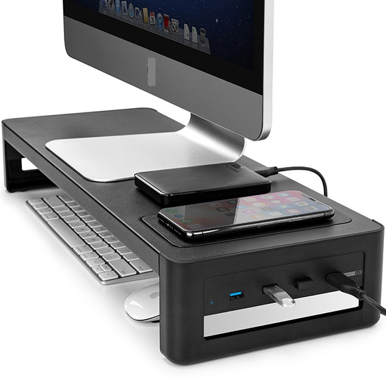 Aluminum Laptop Stand with USB Port and Wireless Charger Parts