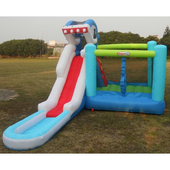 Beautiful Shark and Inflatable Trampoline with Slide Game Gifts, Toys