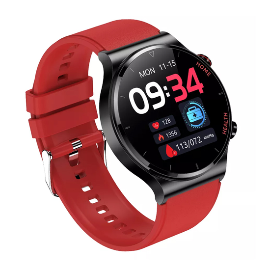 BlueNEXT men smart watch 2022 medical blood pressure watch ecg Android watch(Red) Watches