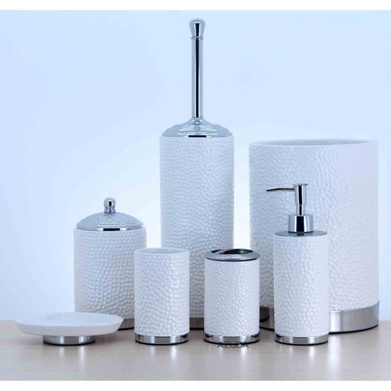 Ceramic Bathroom Accessories Set Hammered Design Bathroom Fixtures