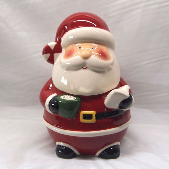 Ceramic Santa Cookie Jar (polyfoam Pack) 