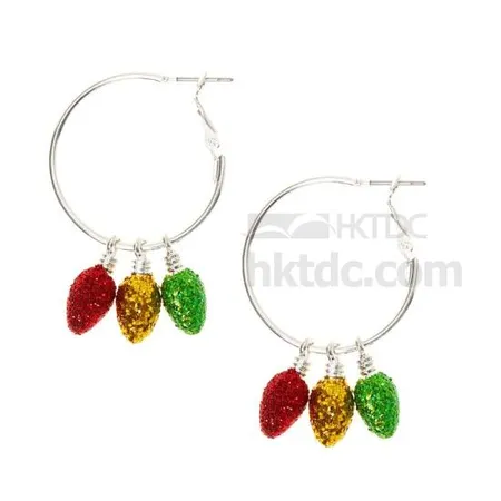 Charm Colors Beads Hoop Earring