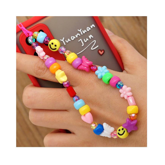 Charm Multi Colors Plastic Beads Mobile Phone String | Mobile Phones ...