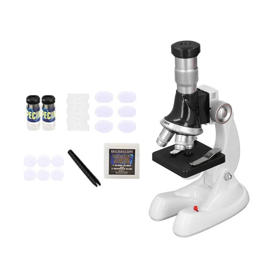 Children's Educational Upright Microscope Set with 3 Magnifications ...