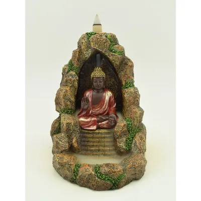 Chinese Buddha w/Steps & Cave, Backflow Burner