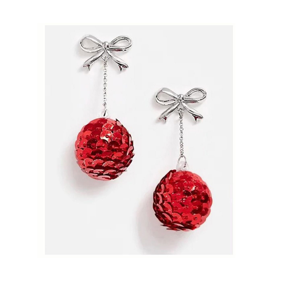 Christmas hot sale ball earrings