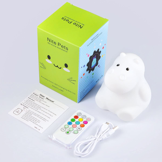 Colorful Hippo Silicone Touch Night Light Parts, Electrical Electronic Supplies Electronics