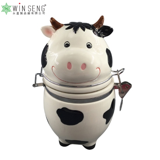 Cow Ceramic Animal Cookie Jar Home Products, Lights & Constructions