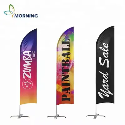 Custom Printing Outdoor Advertising Promotion Flying Teardrop Flag Feather Flag