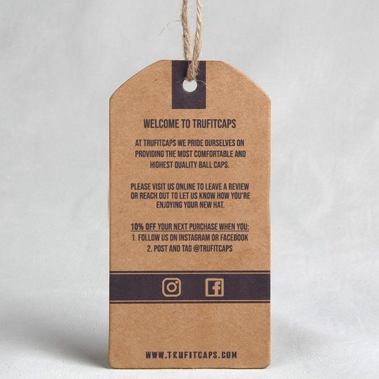 Custom Recycled Brown Kraft Paper Cloth Tag Kraft Paper Garment Hang