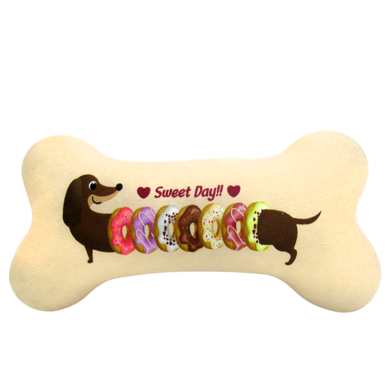 Dachshund Bone Shape Cushion Throw Pillow 毛绒玩具 礼品 玩具和及体育用品