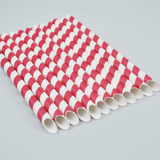 Diagonal Cut Biodegradable Boba Tea Paper Straws, boba bubble tea straw