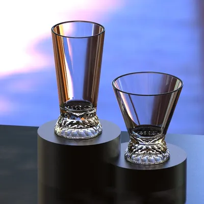 Diamond Skirt Shot 2oz / small cup / one shot / Tapered version / Generally