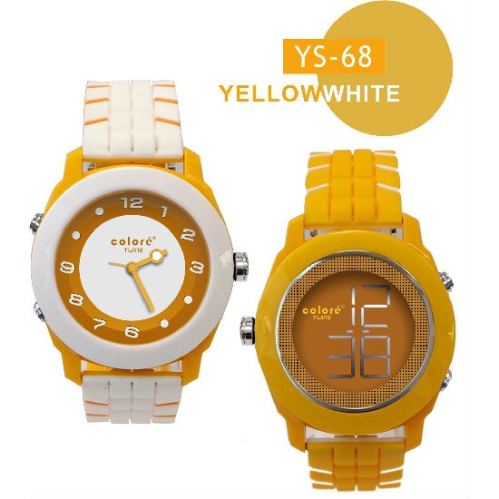 Dual Time Zone Analogue Digital Watch(Front & Back Time Display