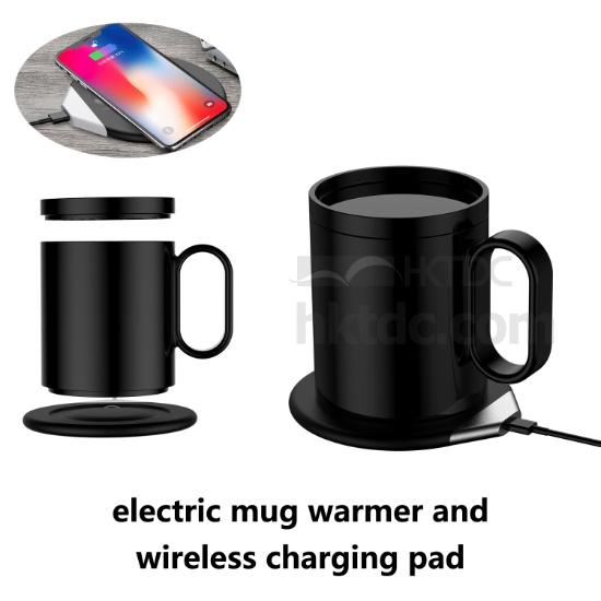 2 in1 Smart Cup Heater Pad Phone Wireless Charger Coffee Mug