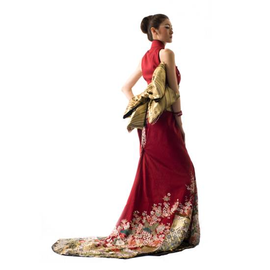 Evening Dress Made From Kimono Fabric Fashion Clothing