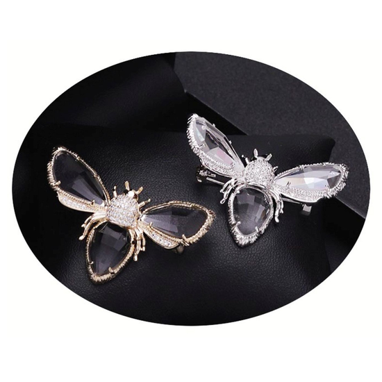 Fashion Crystals Bee Style Alloy Parts Brooch | Brooches | Fine Jewellery