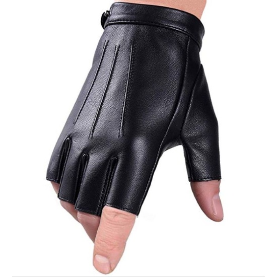 Fingerless Gloves Driving Gloves Faux Polyurethane PU Leather