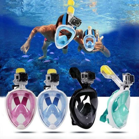 Firstsing Full Face Silicone Snorkel Mask Scuba Water Sports Sports