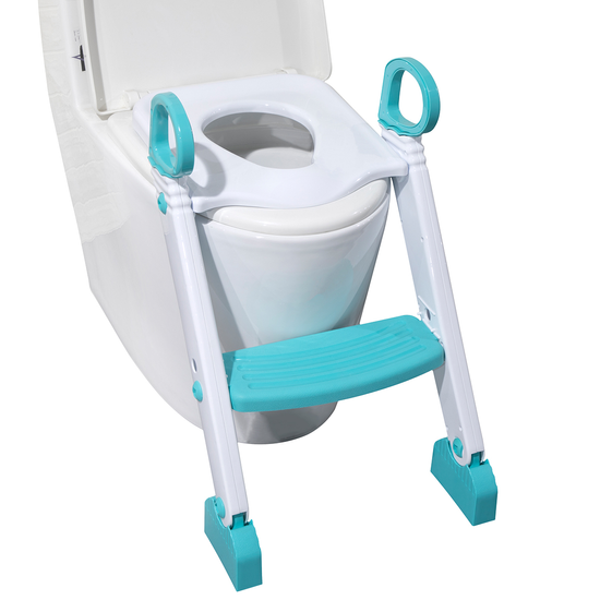Foldable Children's Handrail Toilet Ladders Potty Training Seat with Step for Baby Toddlers Kids