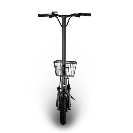 Folding Collapsible Electric Scooter with Shopping Basket