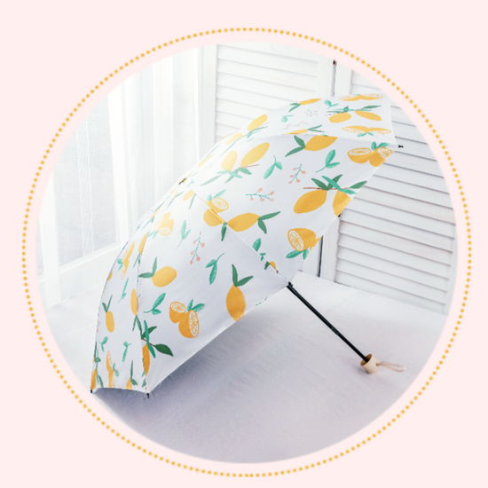 GM 2302 Sweet summer umbrella GBU Umbrella Black coating umbrella 4 folding Umbrella fruit
