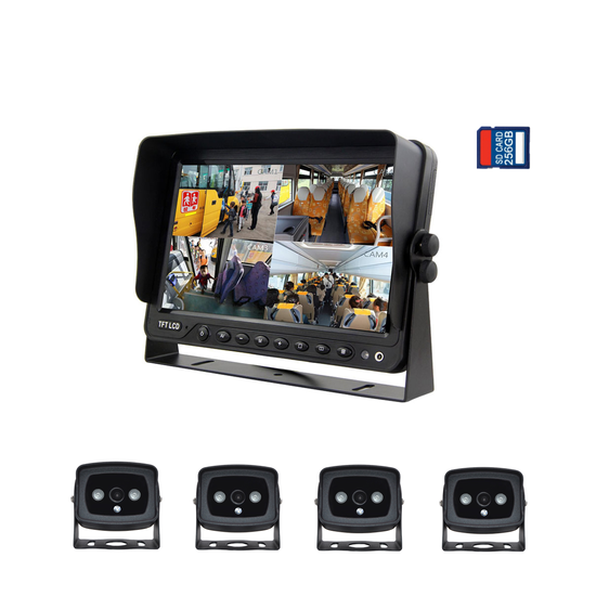 GTM7027 DVR 4CH Monitor KIT Backup Camera Safety System Parts