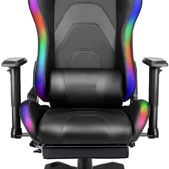 Mchaus Sedia Gaming GD-RGB-Ledsplay Nero