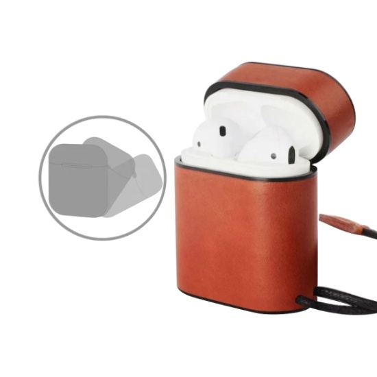 Gas Lighter Shape PU Leather Airpod Case Full Wrap for Better