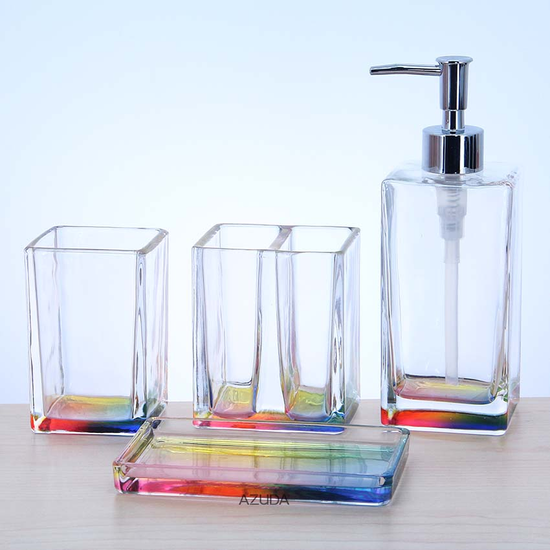 Glass Bathroom Accessories Set Bathroom Fixtures & Accessories