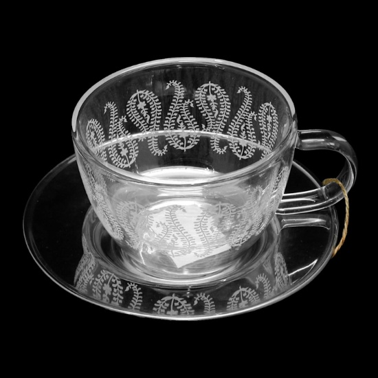 Glass Cup with Plate Set Home Products, Lights & Constructions