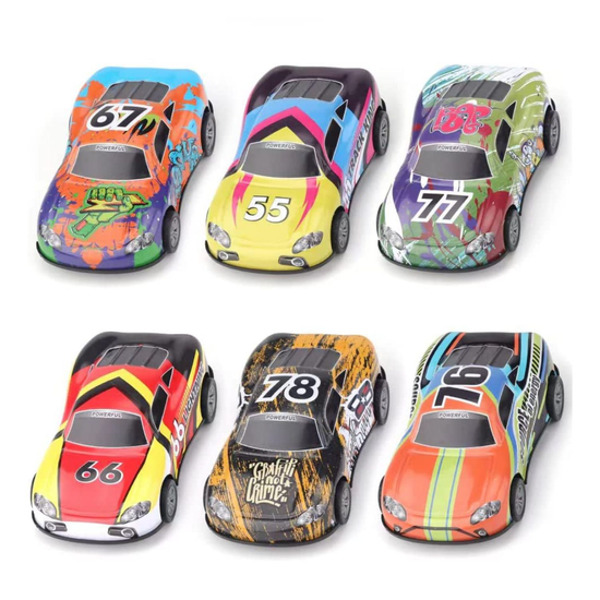 H 4.2 inch Pull Back Cars Toys Set, Friction Power Alloy Casting car