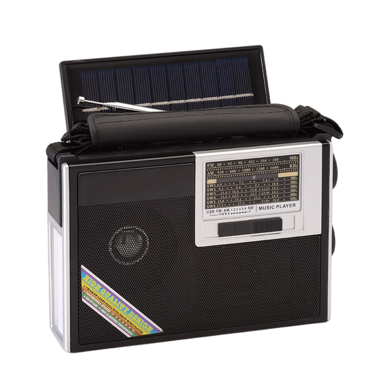 HS2934 Portable outdoor Radio with Solar panel,Torch Light ,Loud