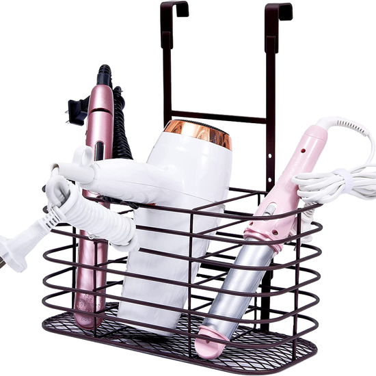 Hair Dryer Holder Hair Tool Organizer 6 Adjustable Height Wall Mounted