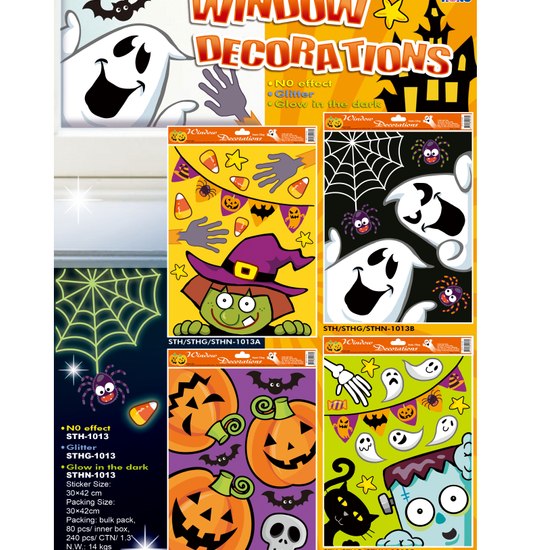 Halloween window cling (Glow in the dark) Festive Supplies Gifts
