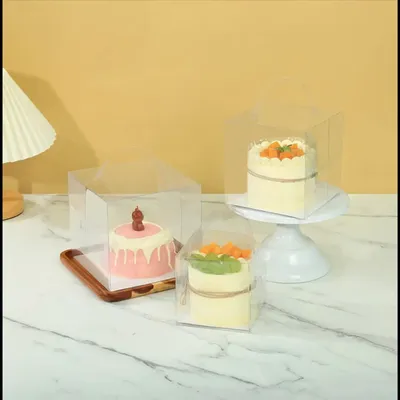 High Quality Customizable PET Transparent Portable Plastic Cake Box Cutting Processing Service Quality Plastic Packaging Sheet