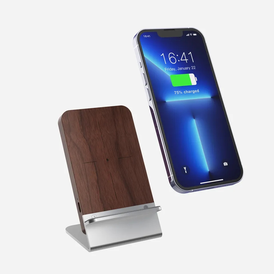 JEDI New arrivals Qi Standard Wireless Charger Fast Charging Dock Wood ...