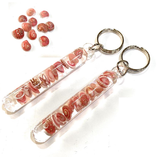 KC-13FS Glitter Wand Key Chain - with Colored Sand and Pink