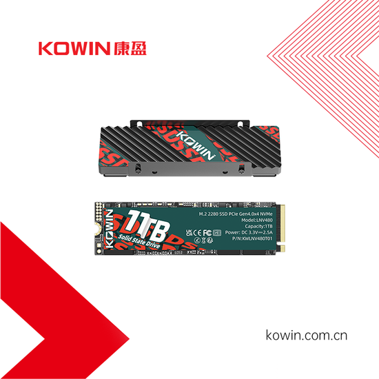 KOWIN M.2 2280 SSD PCIe Gen4.0x4 NVMe 1TB Solid State Drive Computers