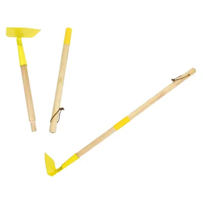 Kids' Grubbing Hoe with Detachable Wooden Long Handle
