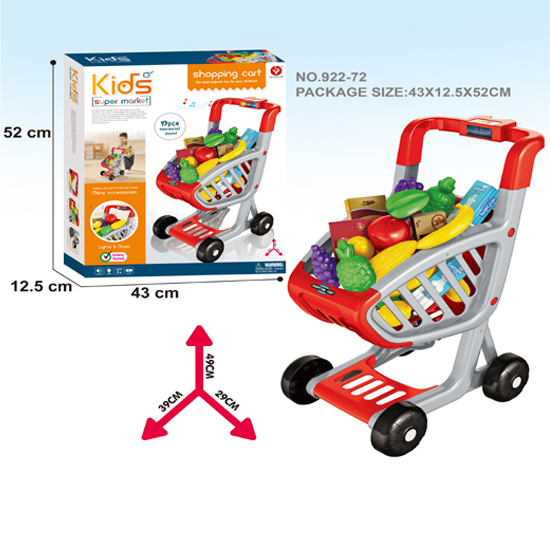 Kids Pretend Play Shopping cart set with light & sound Grocery Cart
