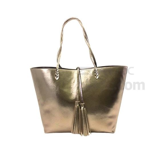 gold tassel bag