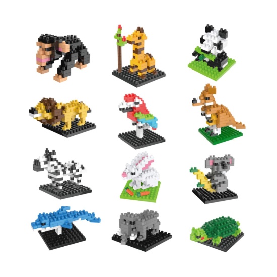 Mini Animals Building Blocks Sets (12 Boxes) Gifts, Toys & Sports