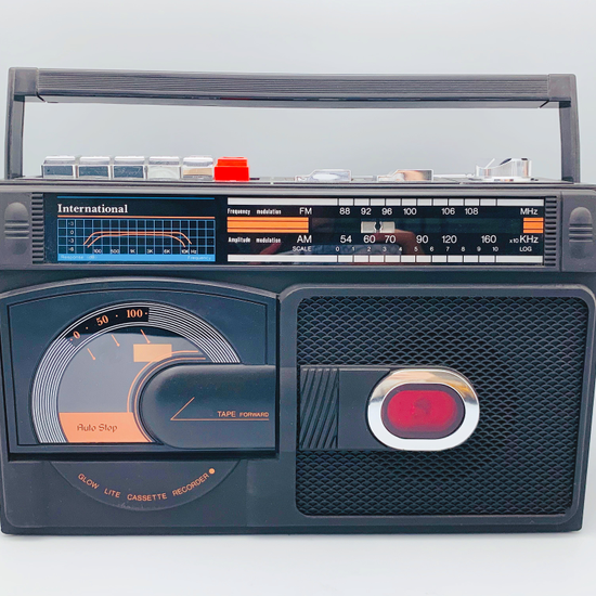 Mono Radio Cassette Recorder with A Glow Light in The Middle Home Audio, Video & Entertainment