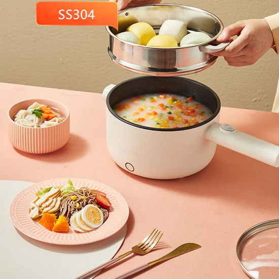 Multifunctional Smart Mini Electric cooking hot pot with Steamer single
