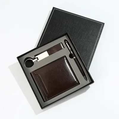 Name Card Holder, Pen Business Gift Set with Keychain, Wallet