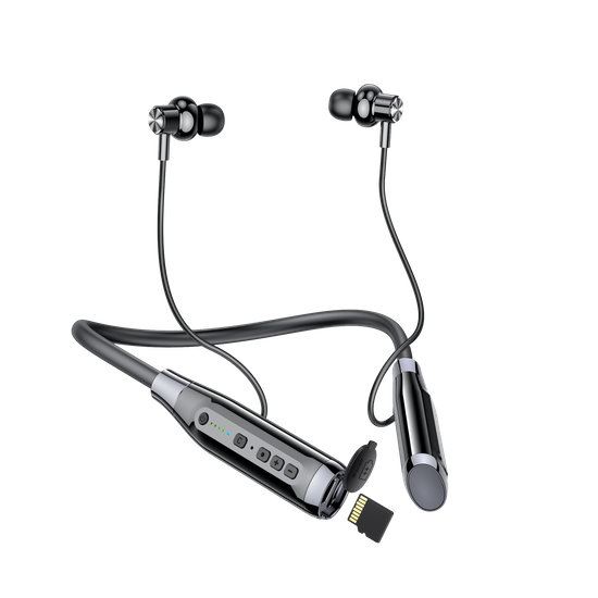 Neckband Bluetooth Earphones with mic, 1000 mAh battery for 100 working